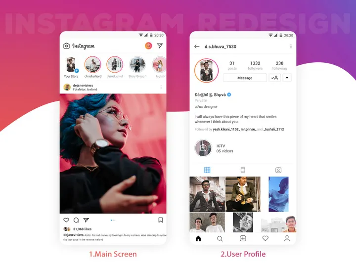 Instagram Redesign Challenge