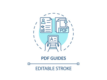 PDF guides concept icon preview picture