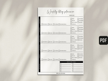 Weekly Blog Planner Template preview picture