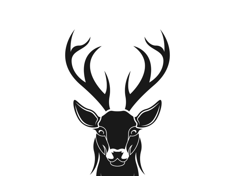 Deer logo template vector icon illustration design