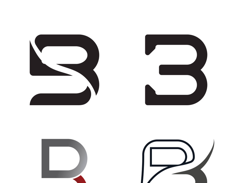 B letter logo template vector illustration