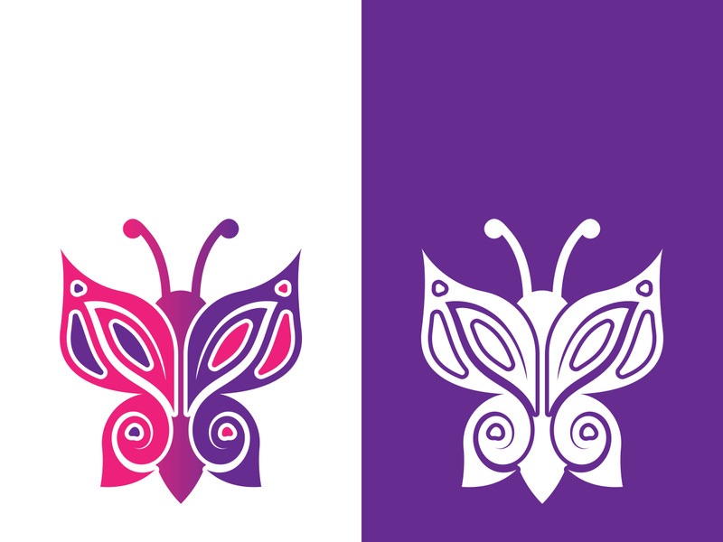 Butterfly logo icon vector design illustration