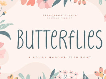 Butterflies - Handwritten Font preview picture