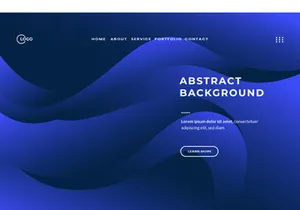 3D Blue Abstract Background Wave