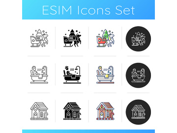 Winter holidays icons set preview picture