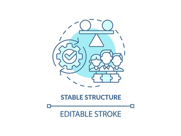Stable structure turquoise concept icon preview picture