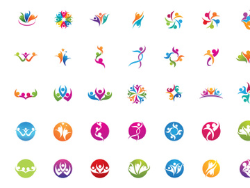 Community group team people logo vector preview picture