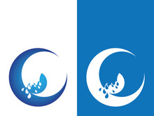 Wave beach vector illustration design logo