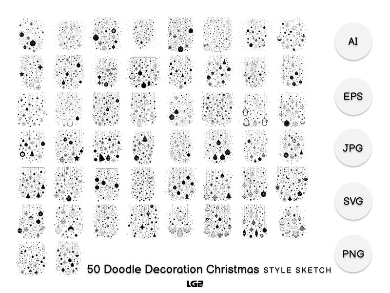 Doodle Decoration Christmas Element