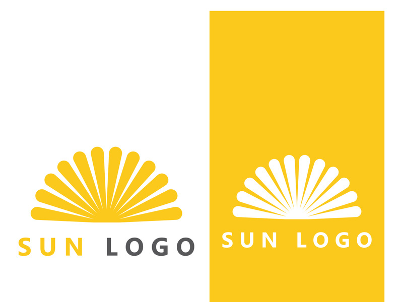 Sun logo design with a modern concept.