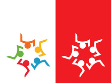 Community, network and social icon design template