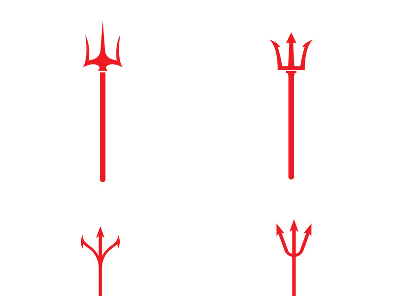 Trident Logo Template vector icon illustration design
