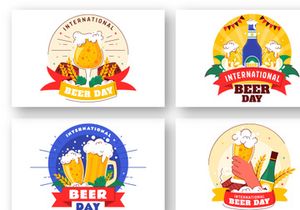10 International Beer Day Illustration