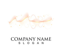 Sound waves vector illustration design template