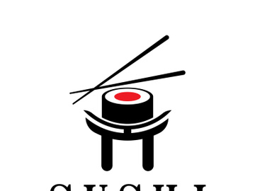 Sushi logo template vector icon for Japanese food illustration design preview picture
