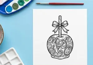 Enfeite de Natal desenhado à mão com design floral intrincado. Ilustração elegante de decoração festiva para artesanato e branding sazonal.