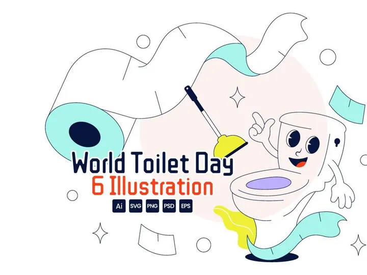 6 World Toilet Day Illustration