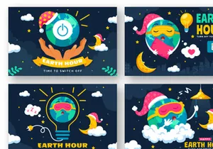 12 Happy Earth Hour Day Illustration