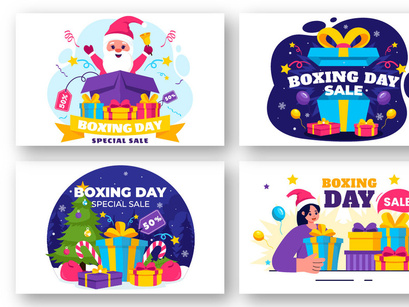 12 Boxing Day Sale Illustration