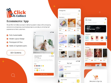 Click & Collect App - Adobe XD Mobile UI Kit preview picture