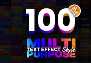 100 in 1 Bundle Multipurpose Text Effect Style