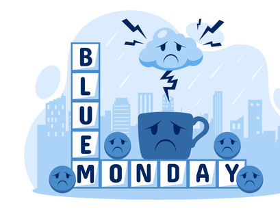 10 Blue Monday Illustration