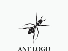 Ant logo design silhouette. Isolated animal ants on background design template vector Ant logo design silhouette. Isolated animal ants on background design template vector