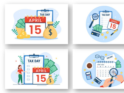 14 Tax Day Illustration