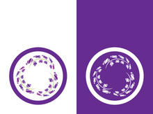 Fresh lavender flower logo vector flat design