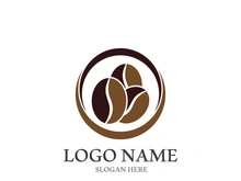 Coffee bean icon vector illustration template