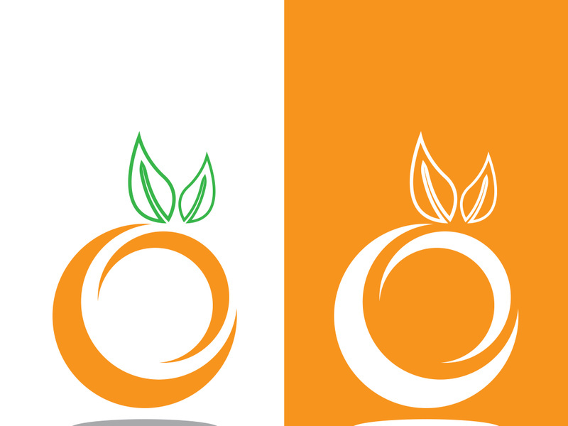 Orange logo design vector icon illustration design