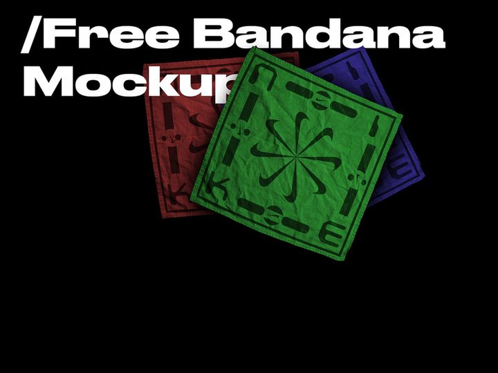 Square Bandana Mockup