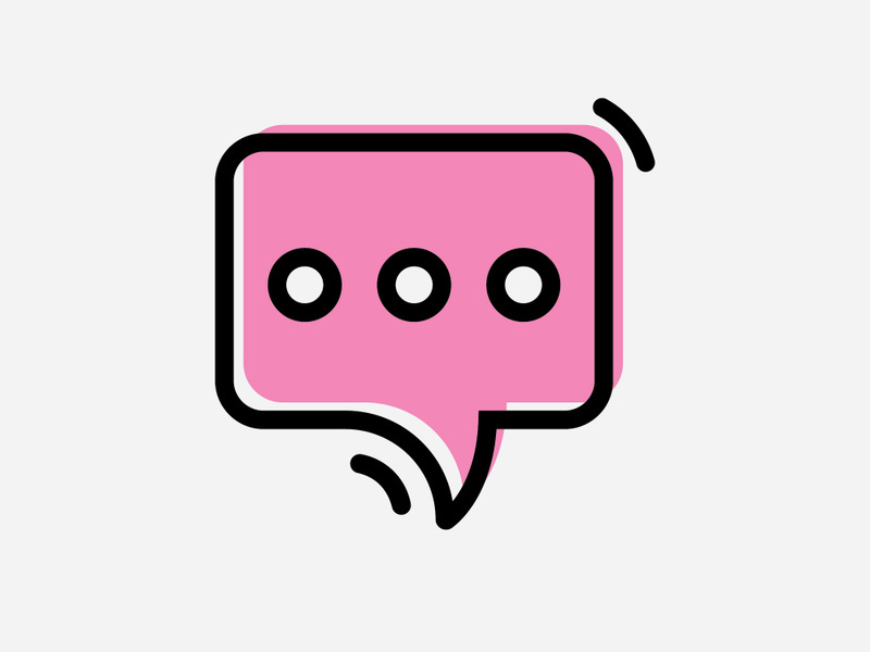 Bubble chat logo design template