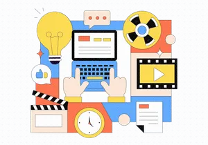 10 Screenwriter Vector Illustration