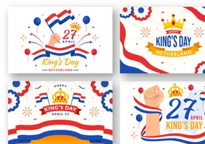 12 Kings Netherlands Day Illustration