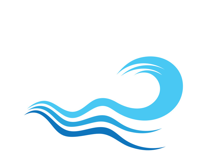 Water wave icon vector illustration design logo