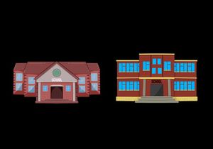 School Building Illustration