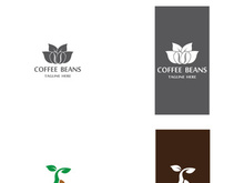 Premium coffee bean logo design.