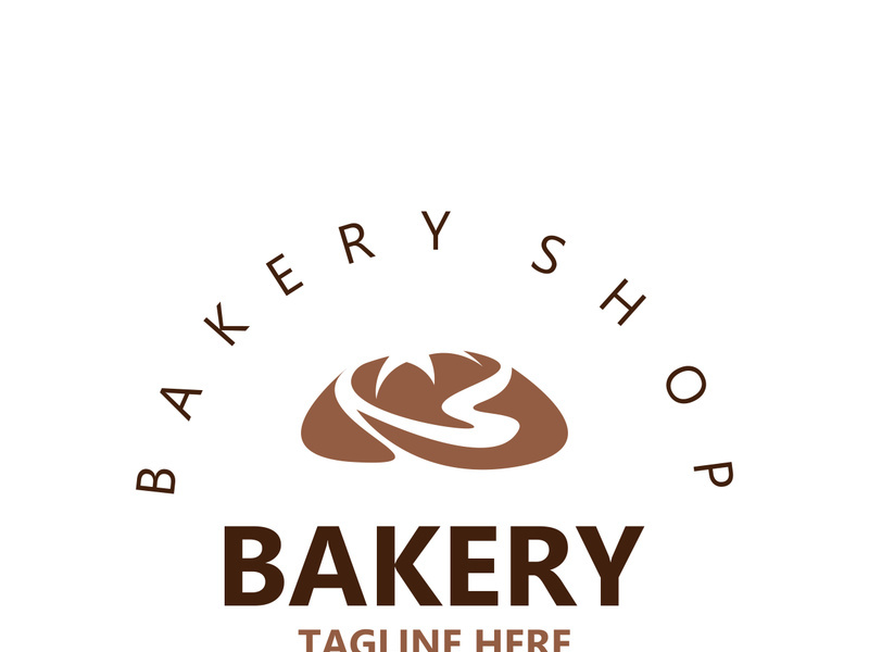 Bread Vintage style Logo Design Vector, label product Bake shop Homemade template