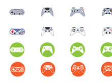Game stick Icon Logo vector