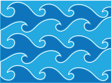 Abstract Water wave design background