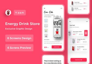 Energy Drink Store App Design