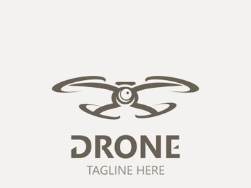 Drone aerial with camera vector template icon. logo photography drone vector. quadcopter flat style illustration preview picture