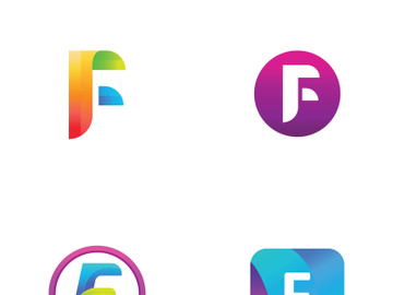 Modern F initial letter logo. preview picture
