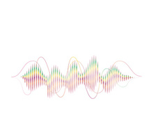 Sound waves vector illustration design template