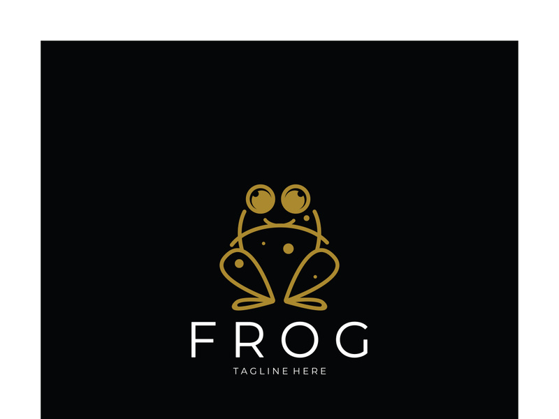 frog logo simple vector design template