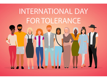 International day for tolerance poster vector template preview picture