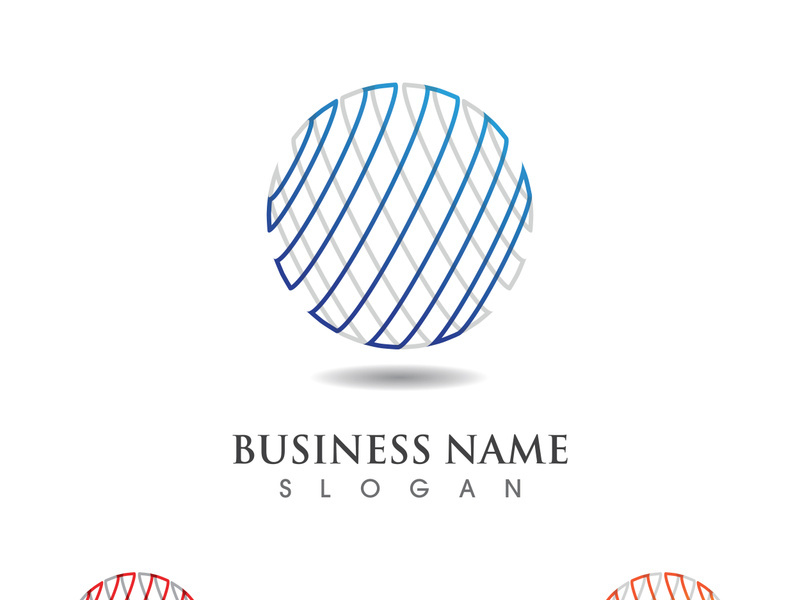 Globe circle logo and symbol vector