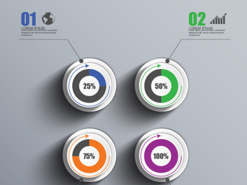 Modern 3d business infographics preview picture