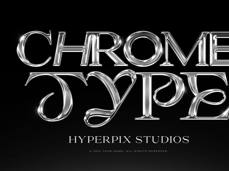 Hyperpix Free Chrome Text Effect